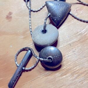 Signed Jan Yager American Studio Sterling Necklace